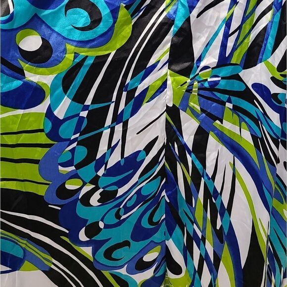 My Michelle One Shoulder Peacock Maxi Dress Colorful Satin Sweetheart Rosette - Picture 10 of 15